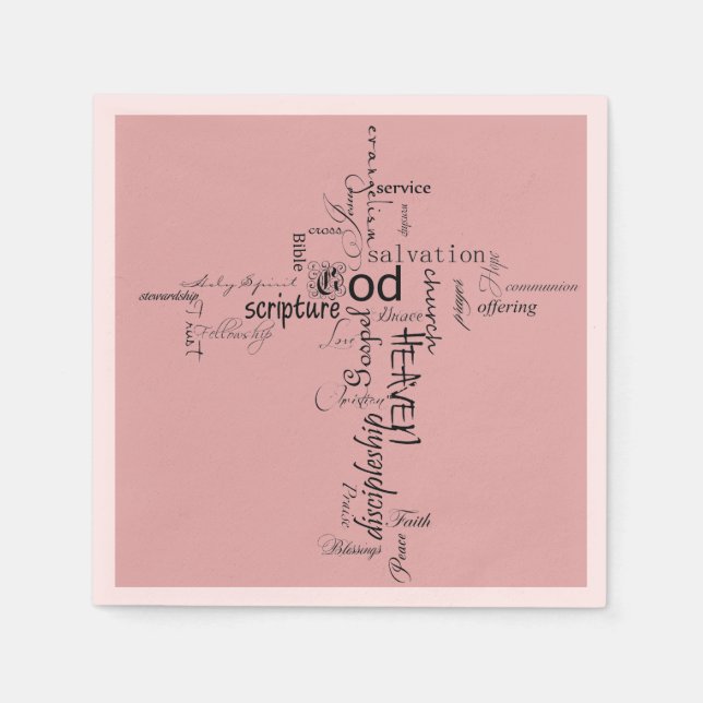 Christian words   napkin (Front)