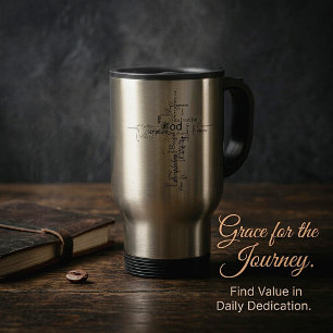 Christian words travel mug
