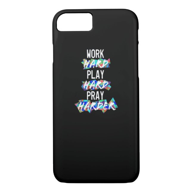 Christian Work Hard, Play Hard, Pray Harder Essent Case-Mate iPhone Case (Back)