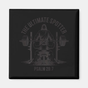 Christian workout gym jesus the spotter psalm 28 7 magnet