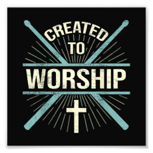 Christian Worship Band Created To Worship Drummer Photo Print