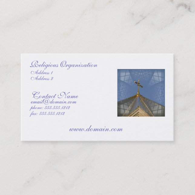 Christian Worship Business Card (Front)