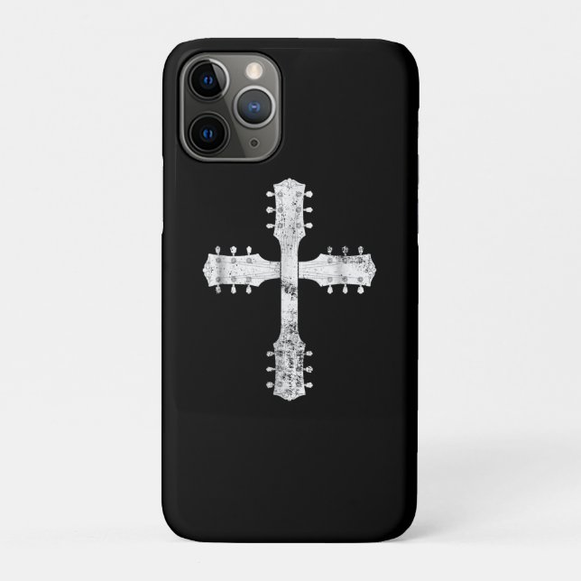 christian worship team guitar cross Case-Mate iPhone case (Back)