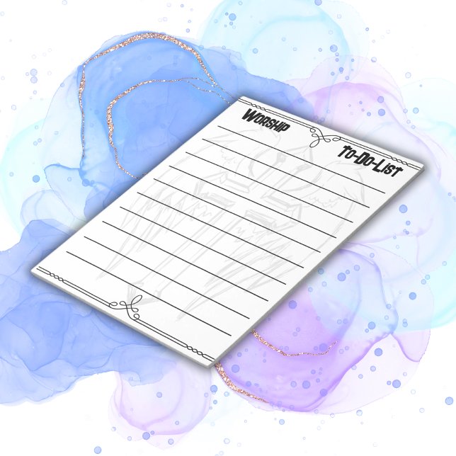 Christian Worship To-Do-List Black | Notepad (Creator Uploaded)