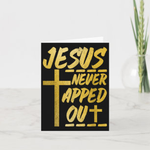 Christian Wrestling Mma Wrestler Jesus Never Tappe Card