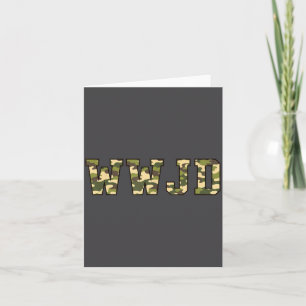 Christian Wwjd Camo Military Hunting Faith  Card