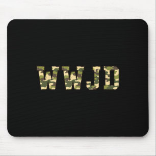 Christian Wwjd Camo Military Hunting Faith Mouse Pad