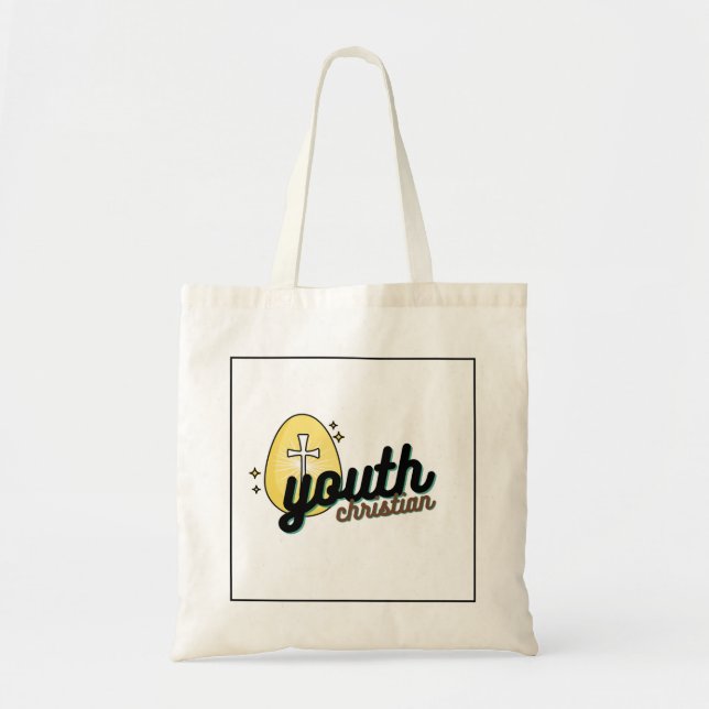 Christian Youth Egg Cross Tote Bag (Front)