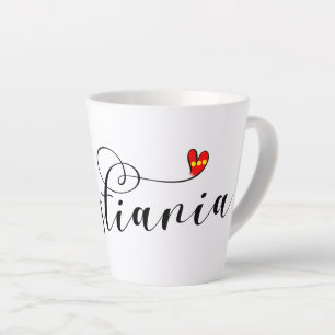 Christiania Flag Heart, Fristaden Christiania Latte Mug