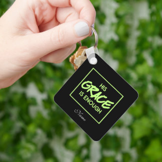 Christianity bible his grace is enough  key ring