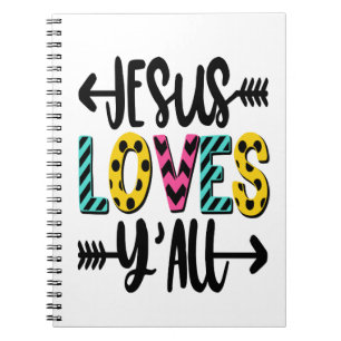 Christianity God Southern Y'all Jesus Notebook