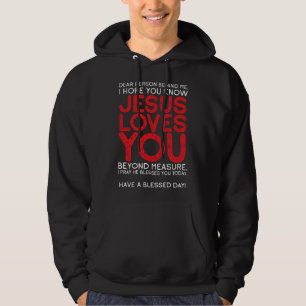 Christianity Jesus Loves You Jesus Christ God Chur Hoodie