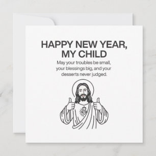 Christianity New Year Jesus Holiday Card