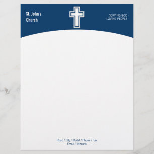 Christianity Religious Cross Custom Letterhead