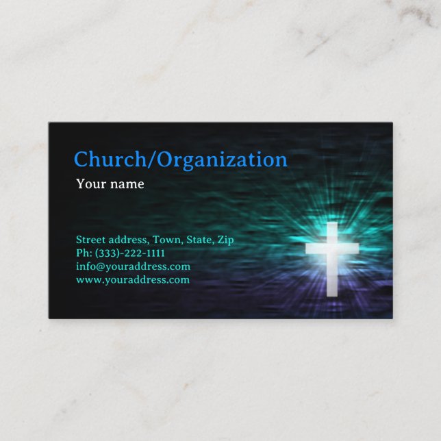 Christianity - Religious Cross In The Water Card (Front)