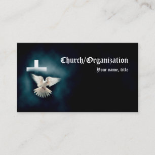 Christianity-Religious Dove & Cross Business Card