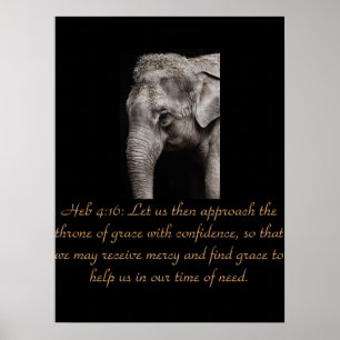 Christianity Scripture Heb 4:16 Poster
