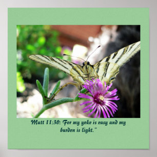 Christianity Scripture Matt 11:30 Poster
