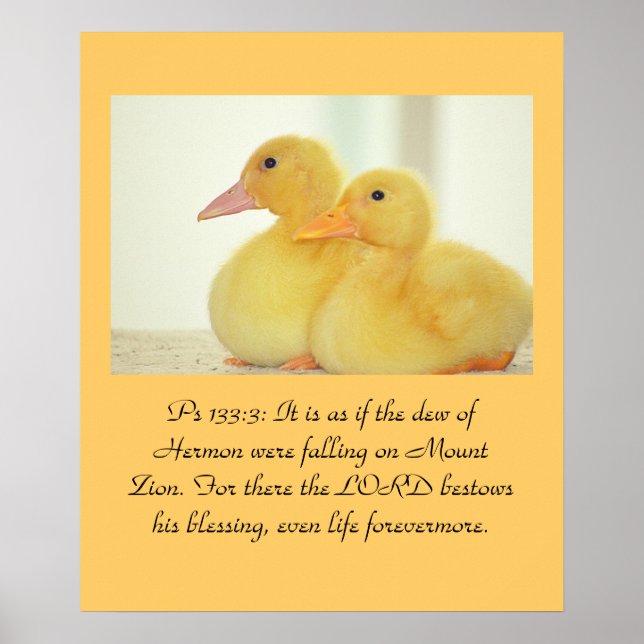 Christianity Scripture Ps 133:3 Poster (Front)