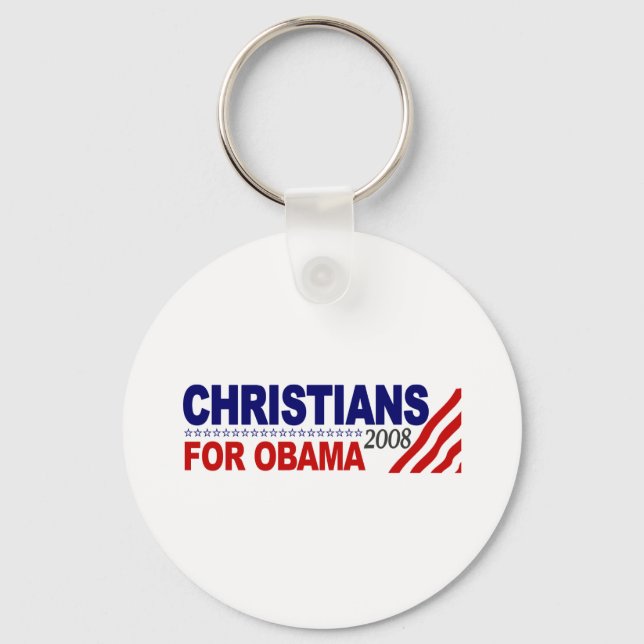 Christians For Obama Key Ring (Front)