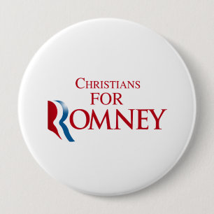 CHRISTIANS FOR ROMNEY.png 10 Cm Round Badge