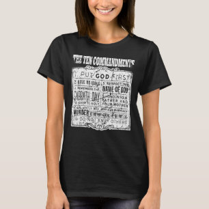 Christians God Moses Religion Bible The Ten Comman T-Shirt