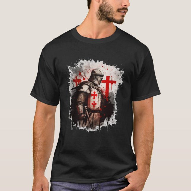 Christians Templar Knights Templar Cross Pullover  (Front)