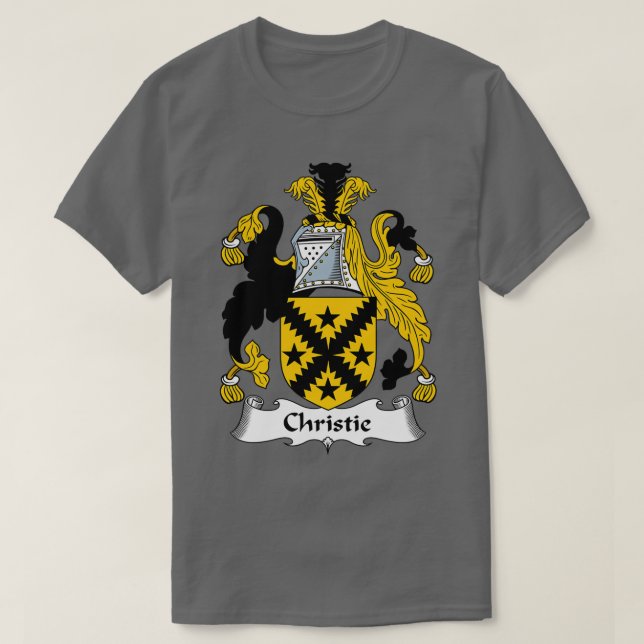 Christie Coat of Arms Christie Family Crest  T-Shirt (Design Front)