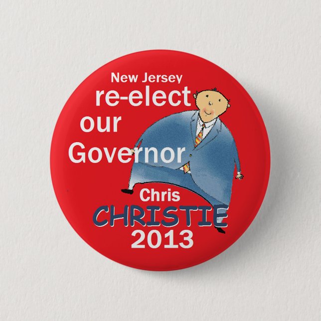 Christie Governor 2013 6 Cm Round Badge (Front)
