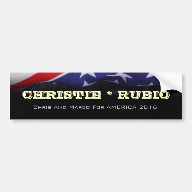 Christie / Rubio 2016 Campaign Bumper Sticker (Front)