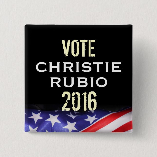 Christie Rubio 2016 Campaign Button (Square) (Front)