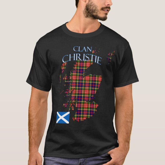 Christie Scottish Clan Tartan Scotland T-Shirt (Front)