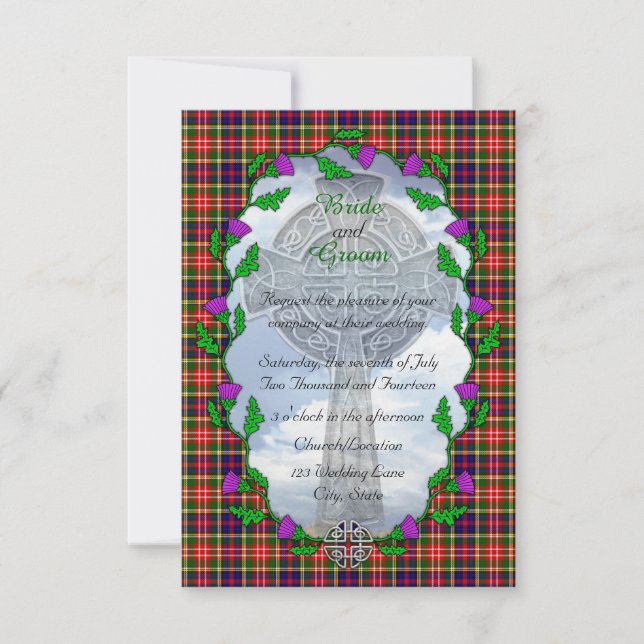 Christie Scottish Wedding Invitation (Front)