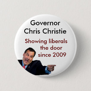 Christie Showing Liberals the Door 6 Cm Round Badge