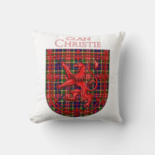 Christie Tartan Scottish Plaid Lion Rampant Cushion