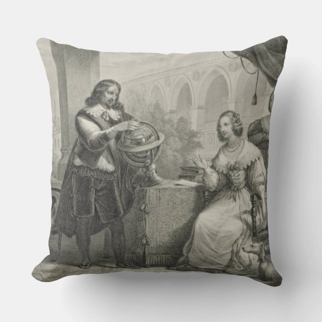 Christina (1626-89) Queen of Sweden, from a series Cushion (Front)