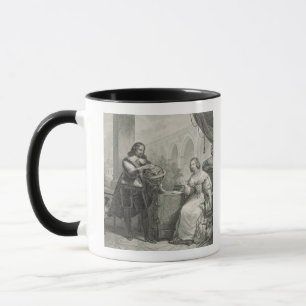 Christina (1626-89) Queen of Sweden, from a series Mug