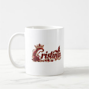 Christina Ruby Crystal Luxury Name Coffee Mug