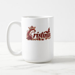 Christina Ruby Crystal Luxury Name Coffee Mug