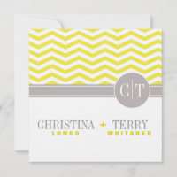 Christina's Chic Chevron Save the Date | yellow