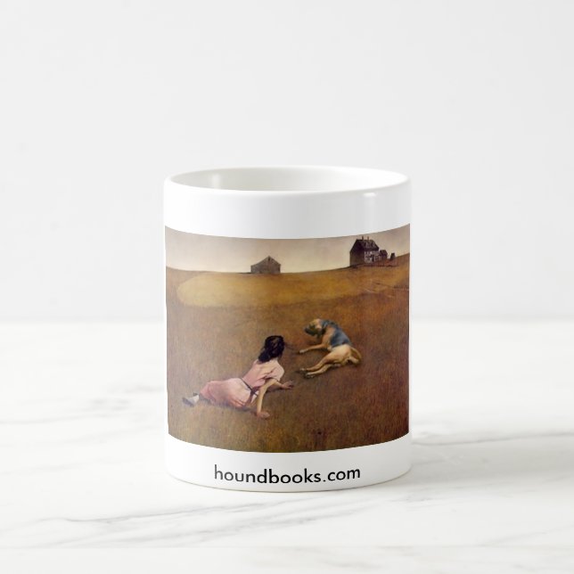 Christina's World With Wimsey the Bloodhound Coffee Mug (Center)