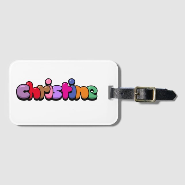 Christine Luggage Tag (Front Horizontal)