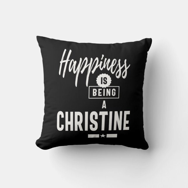 Christine Personalised Name Birthday Gift Cushion (Front)