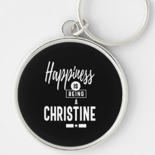 Christine Personalised Name Birthday Gift Key Ring
