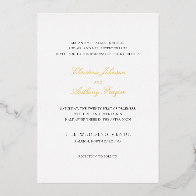 Christine Traditional Elegant Wedding (Front)