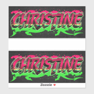 Christine Vorname Name Graffiti Aufkleber Sticker