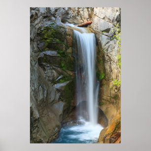 Christine Waterfall, Fall Colours, Mt. Rainier Poster
