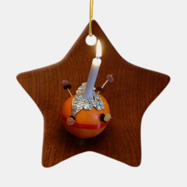 Christingle Ceramic Tree Decoration (Front)