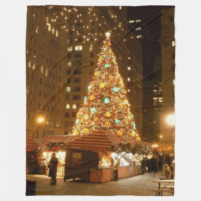 Christkindlmarket - December 21, 2005 in Chicago Fleece Blanket (Front)