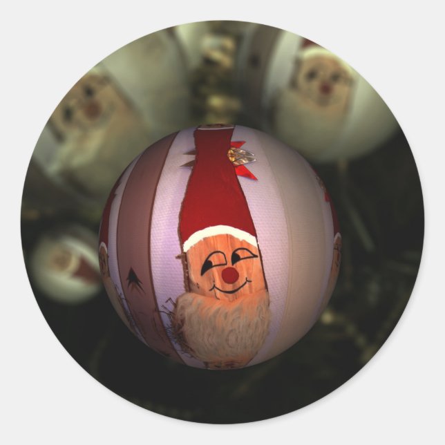 Christmas 023 classic round sticker (Front)